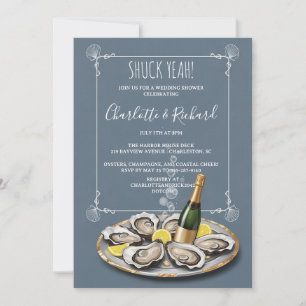 Shuck Yeah Oyster & Champagne Couples Wedding Show Invitation