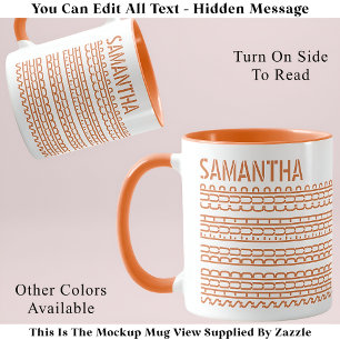 Shud Du Fuh Cup & Name Hidden Message 138OW Funny