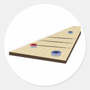 Shuffle Board Classic Round Sticker