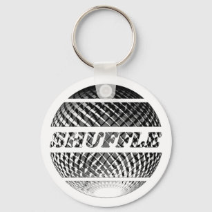 Shuffle dance disco ball in silver keychain