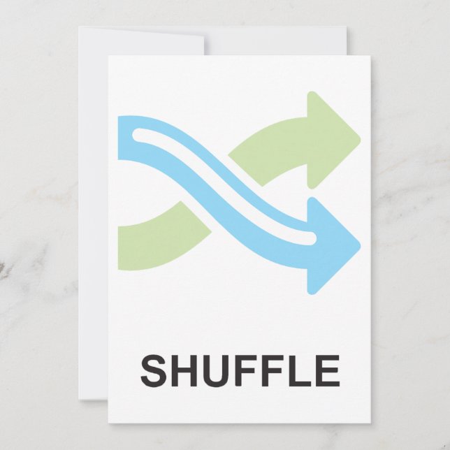 Shuffle Icon Invitation (Front)