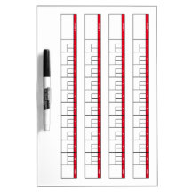 Shuffleboard Bowling Score Sheet | Red