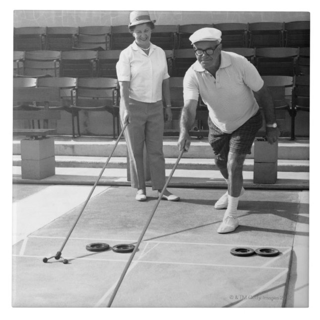Shuffleboard Ceramic Tile (Front)