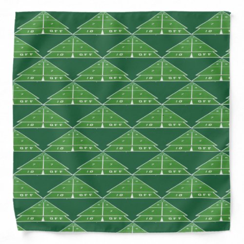 Shuffleboard Green  Pattern Bandana