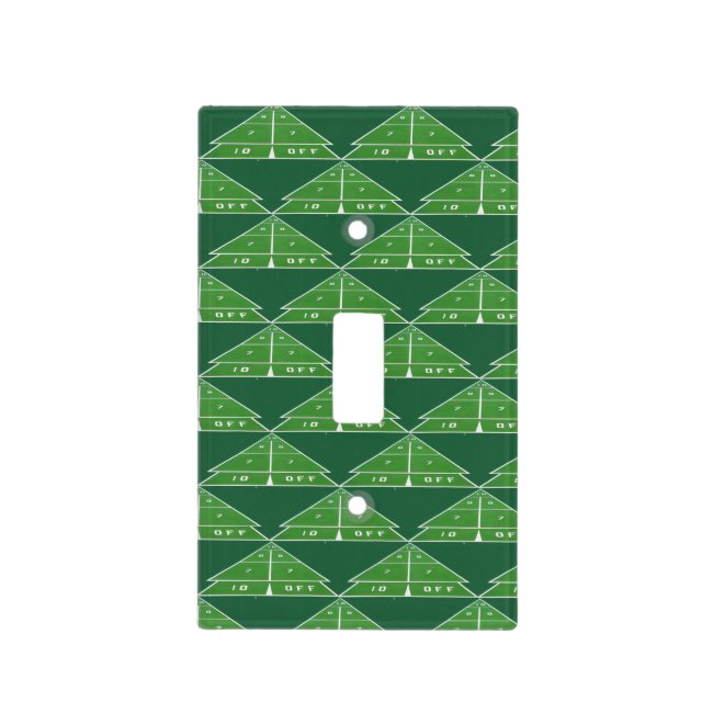 Shuffleboard Green Pattern Light Switch Cover