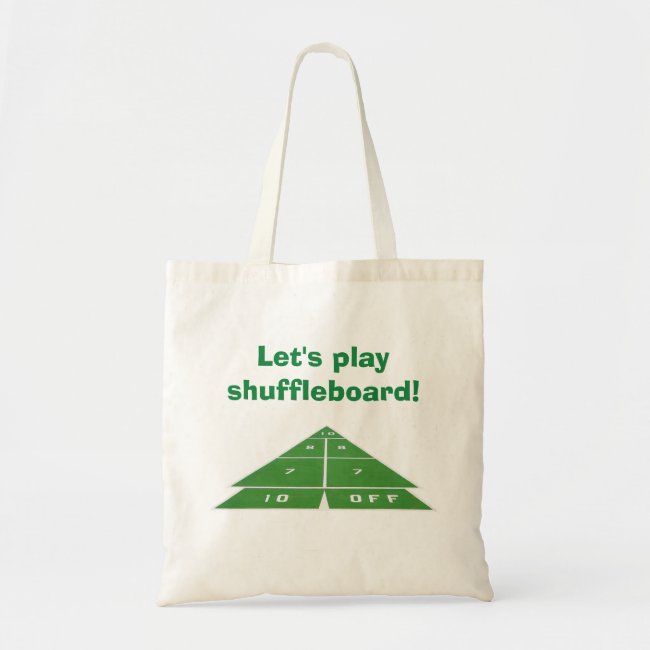 Shuffleboard Green Tote Bag