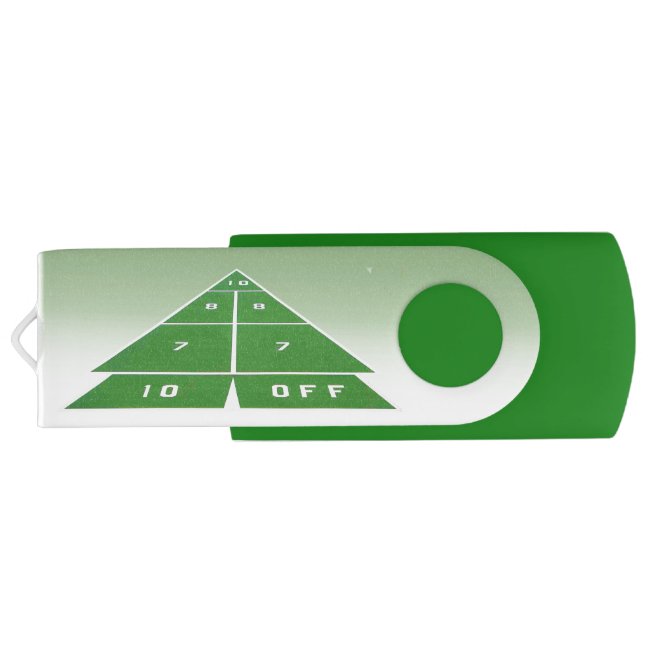 Shuffleboard Green USB Flash Drive
