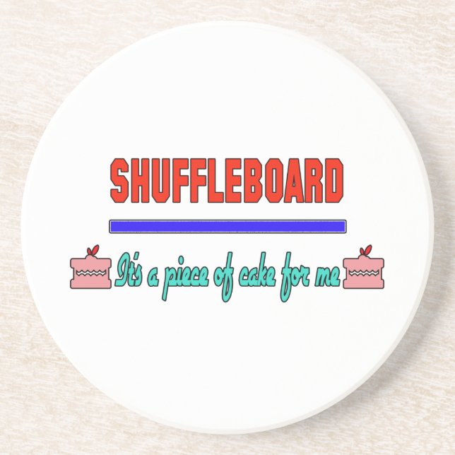 Shuffleboard It's a piece of cake for me Coaster (Front)
