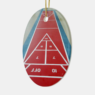 Shuffleboard on Board Ceramic Ornament