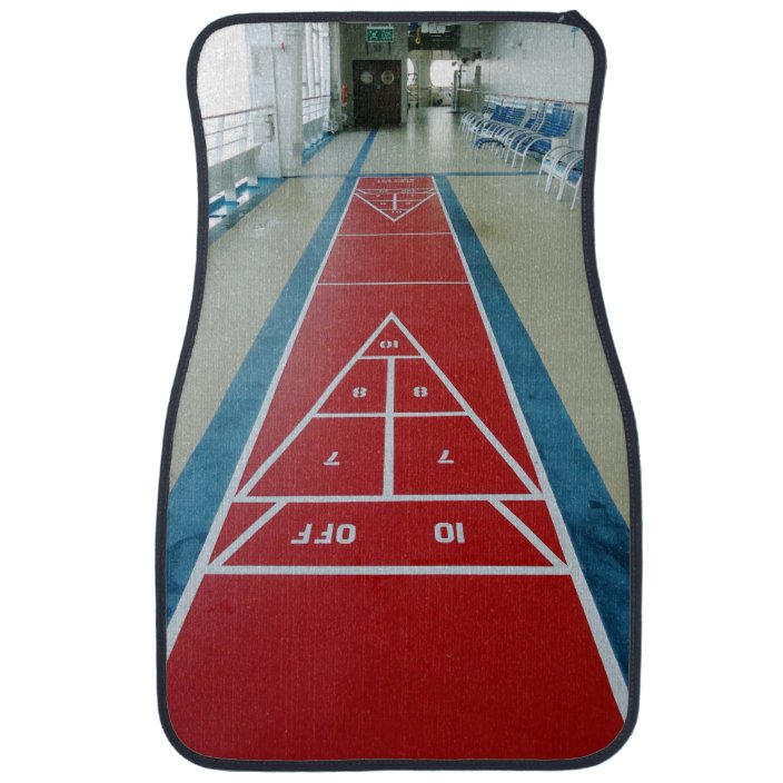 Shuffleboard on Board Front Car Floor Mat