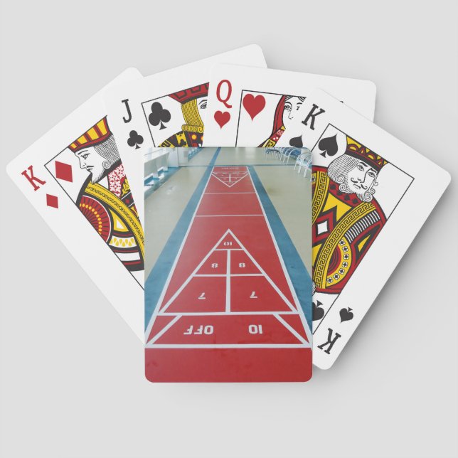 Shuffleboard on Board Poker Cards (Back)