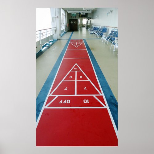 Shuffleboard on Board Poster