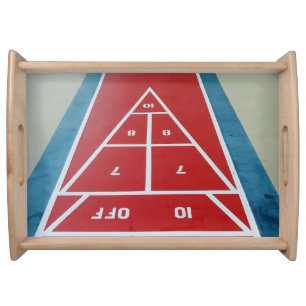 Shuffleboard on Board Serving Tray