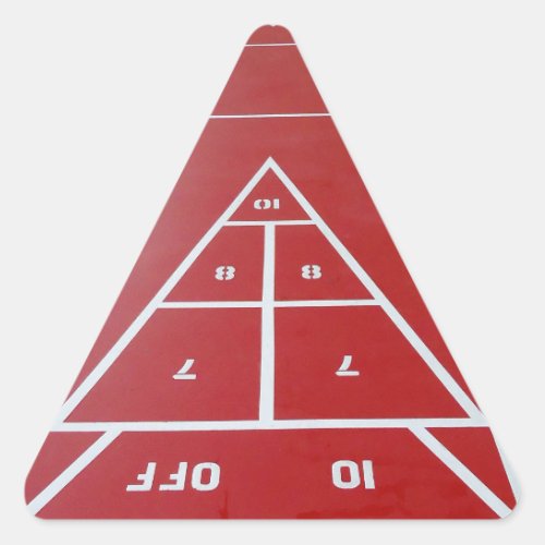 Shuffleboard on Board Triangle Sticker