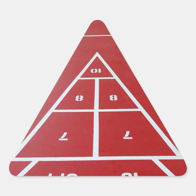 Shuffleboard on Board Triangle Sticker (Front)
