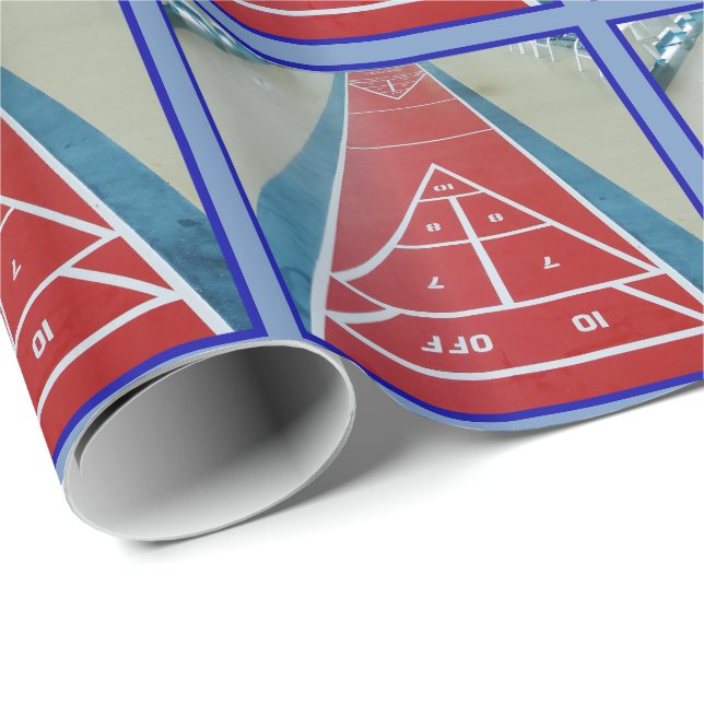 Shuffleboard on Board Wrapping Paper (Roll Corner)