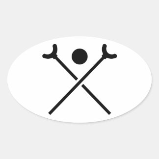 Shuffleboard Oval Sticker