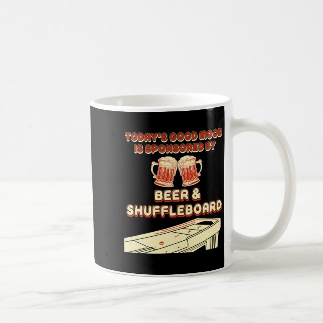 Shuffleboard Player Beer  Coffee Mug (Right)