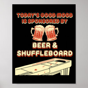 Shuffleboard Player Beer  Poster