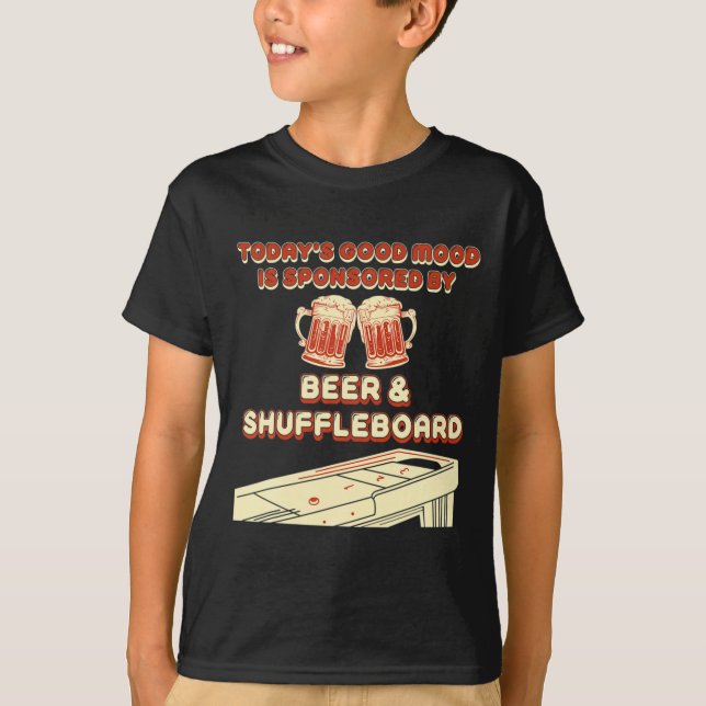 Shuffleboard Player Beer  T-Shirt (Front)