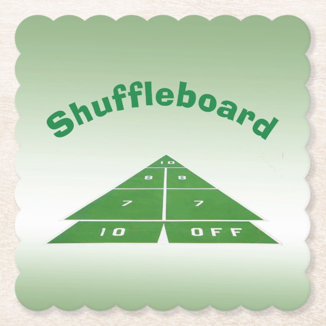 Shuffleboard Sturdy Paper Coaster