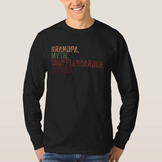 Shuffleboarder Grandpa And Shuffleboard Granddad T-Shirt (Front)