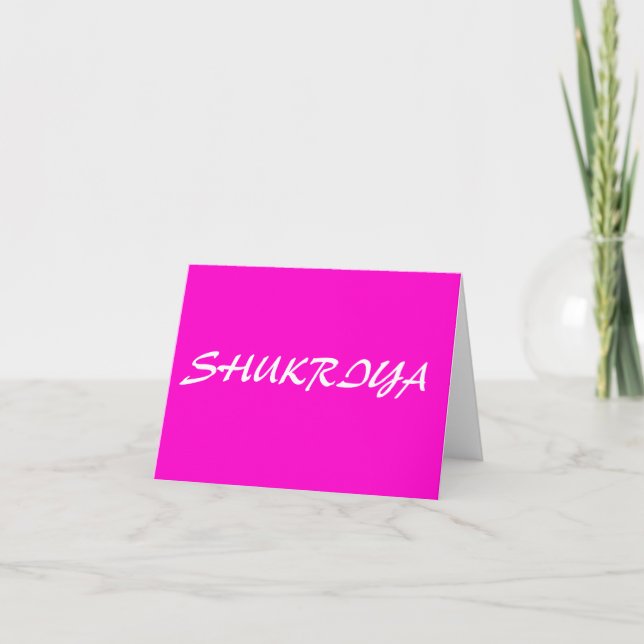 SHUKRIYA THANK YOU CARD (Front)