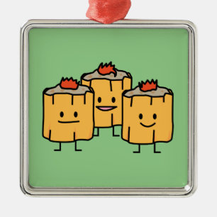 Shumai Chinese Dumplings Dim Sum Dimsum Dumpling p Metal Ornament