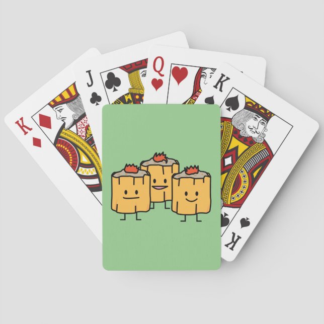 Shumai Chinese Dumplings Dim Sum Dimsum Dumpling p Poker Cards (Back)