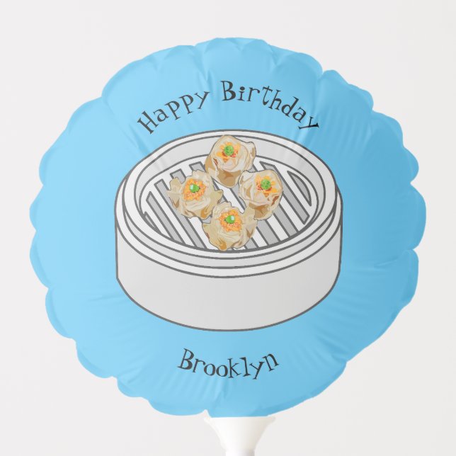 Shumai dim sum cartoon illustration balloon (Front)