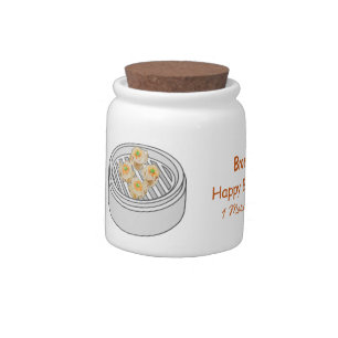 Shumai dim sum cartoon illustration candy jar