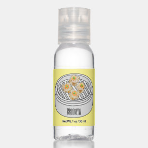 Shumai dim sum cartoon illustration  hand sanitizer