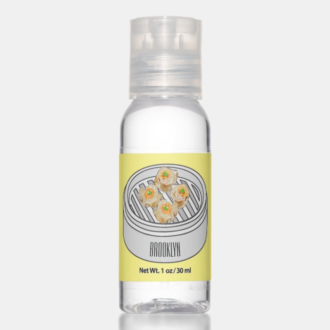Shumai dim sum cartoon illustration  hand sanitizer (Front)