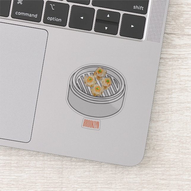 Shumai dim sum cartoon illustration sticker (Detail)