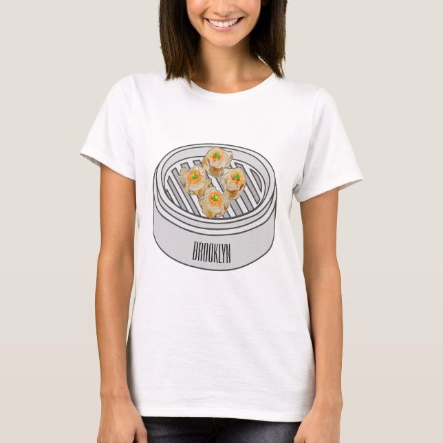 Shumai dim sum cartoon illustration T-Shirt (Front)
