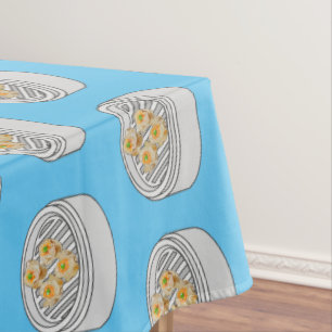 Shumai dim sum cartoon illustration tablecloth