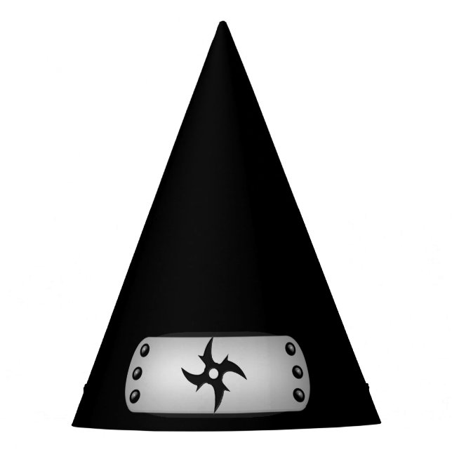 Shuriken Design Birthday Party Hat (Front)