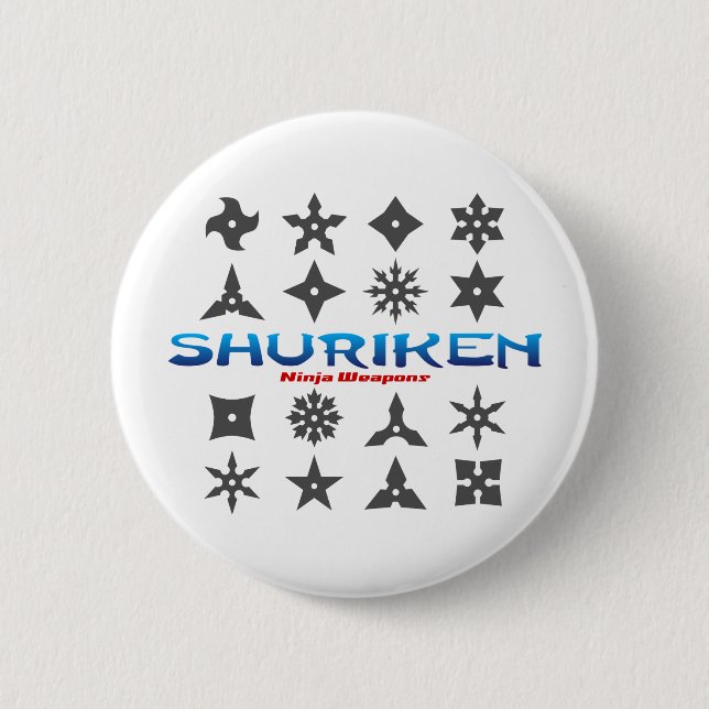 Shuriken Ninja Weapons Button (Front)