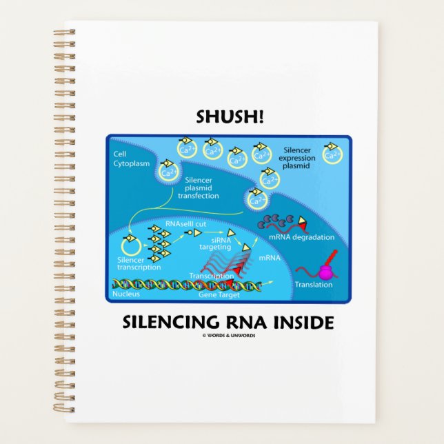 Shush! Silencing RNA Inside Biology Humor Planner (Front)