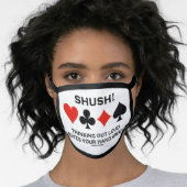 Shush! Thinking Out Loud Gives Your Hand Away Face Mask (Worn Her)