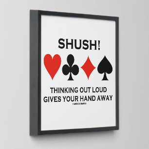 Shush! Thinking Out Loud Gives Your Hand Away Peel And Stick Photo Tile