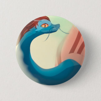 Shussebora Japanese Mythology Dragon Cartoon Button
