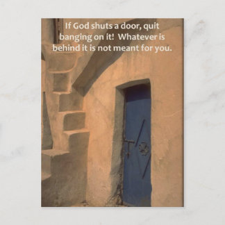 Shut Doors Postcard