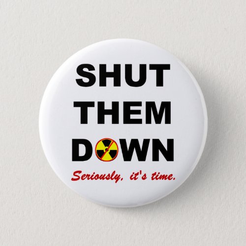 Shut Them Down Anti_Nuke Slogan Button