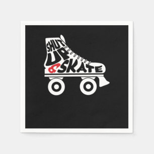 Shut Up And Skate Roller Skates Inline Skating Gif Napkins