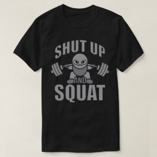 Shut Up And Squat - Cute Kawaii Weightlifter T-Shirt