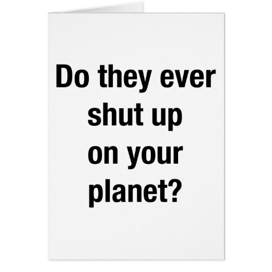 SHUT UP! CARDS (Front)