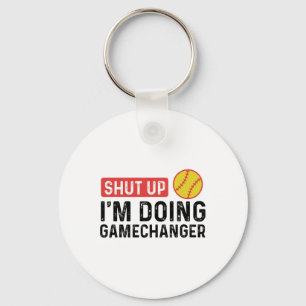 Shut Up I'm Doing Gamechanger Funny Vintage Softll Keychain