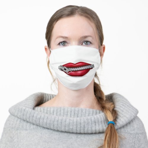 Shut up Zip Mouth Adult Cloth Face Mask