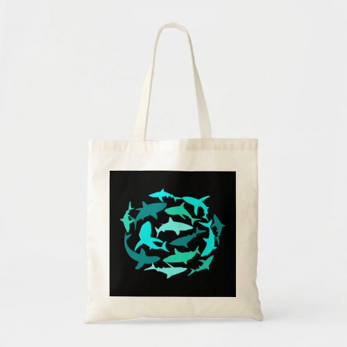 Shut Your Five Hole Hockey Shark Retro Sunset Ocea Tote Bag